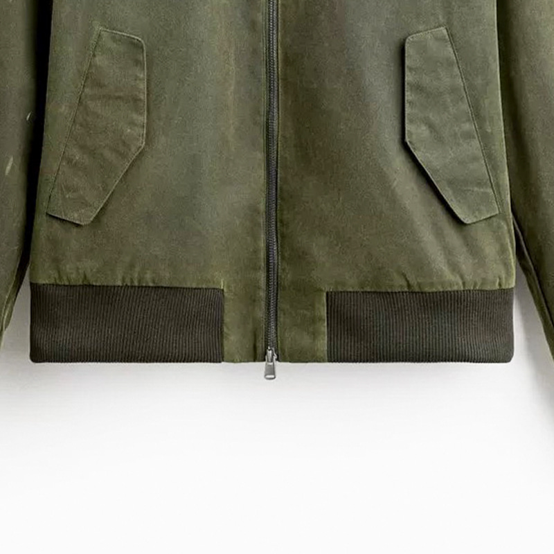 อุปกรณ์เสื้อผ้า 2x2 ซี่โครงถักหนาสำหรับแจ็คเก็ตเบสบอล