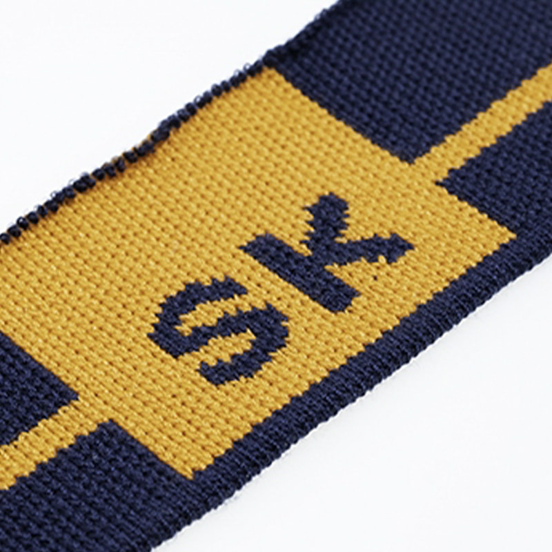 ผ้าโพลีเอสเตอร์ลายตัวอักษร Jacquard ผ้าซี่โครงเสื้อโปโล